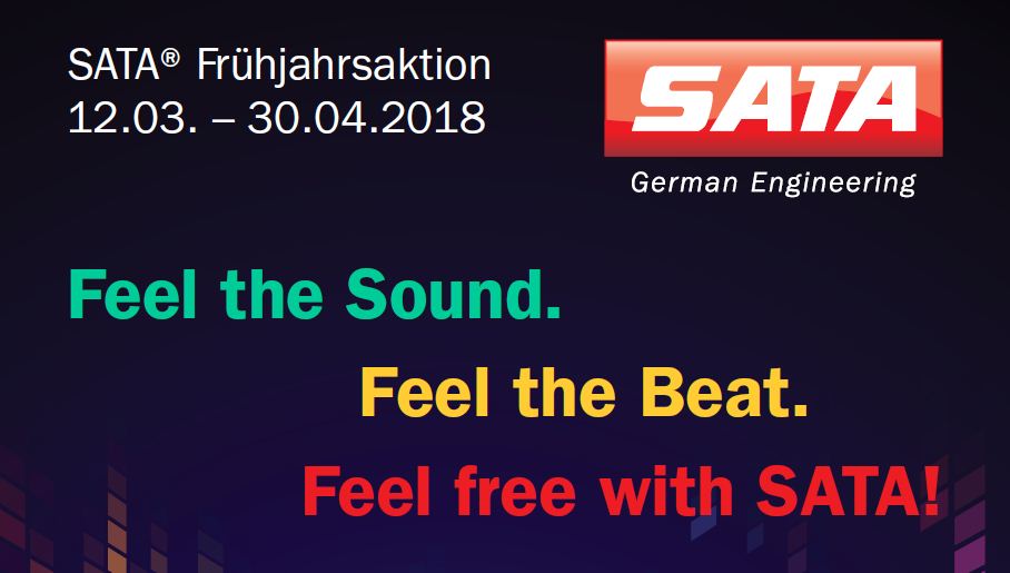 SATA Frühjahrsaktion: Feel the Sound. Feel the Beat. Feel free with SATA!